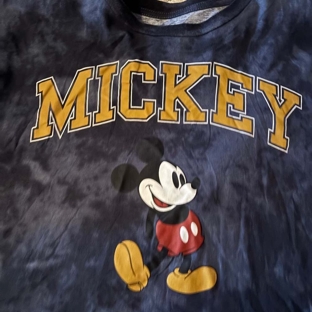 Disney Mickey Mouse Blue and Yellow Short Sleeve Tee